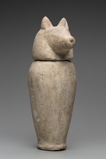 Canopic Jar with Jackal's Head od Third Intermediate Period Egyptian
