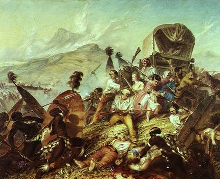 The Battle of Blauwkrantz od Thomas Baines