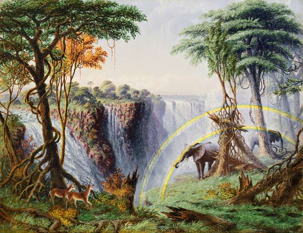 Der Mosi-oa-Tunya oder: Die Victoria Falls, Zambesi River od Thomas Baines
