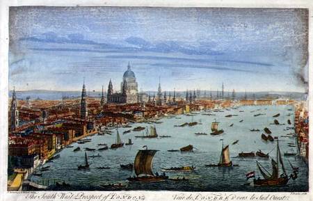 The South West Prospect of London, from Somerset Gardens to the Tower od Thomas Bowles