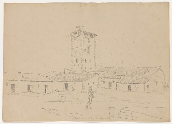 Fonadaco, where we lunched (pencil on paper) od Thomas Cole