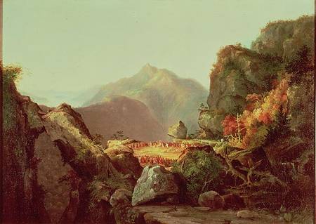 Scene from 'The Last of the Mohicans', by James Fenimore Cooper (1789-1851), pub. 1826 od Thomas Cole