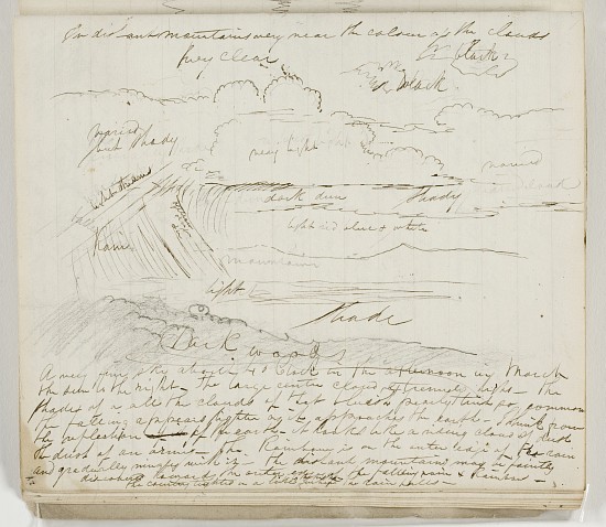 Untitled (atmospheric study with notations) od Thomas Cole