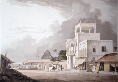 View on the Chitpore Road, Calcutta, plate II from 'Oriental Scenery' od Thomas Daniell