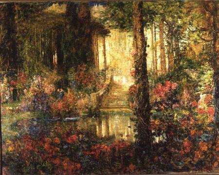 The Garden of Enchantment - stage set for 'Parsifal' od Thomas Edwin Mostyn