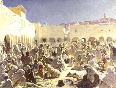 The Market Place, Ghardaia od Thomas Frederick Mason Sheard