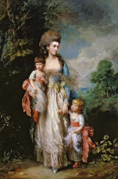 Mrs. Moody and two of her children od Thomas Gainsborough