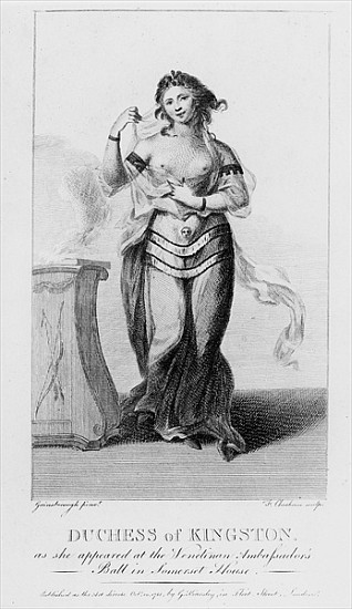 Elizabeth Chudleigh (1720-88) Duchess of Kingston as She Appeared at the Venetian Ambassador''s Ball od Thomas Gainsborough