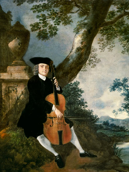 The Rev. John Chafy Playing a Cello od Thomas Gainsborough