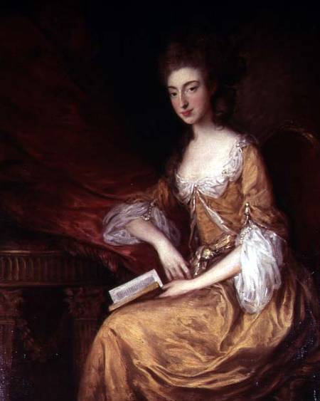 Portrait of a Lady with a Book od Thomas Gainsborough