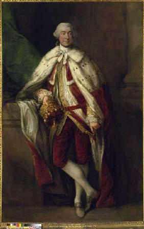 Portrait James, 8th Earl of Abercorn, in the evening gown of a Scottish Peer