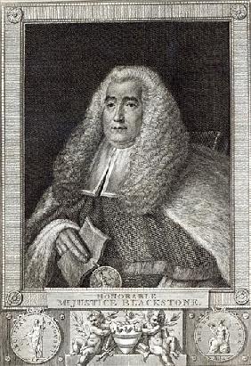 Honourable Mr Justice Blackstone; engraved by Hall