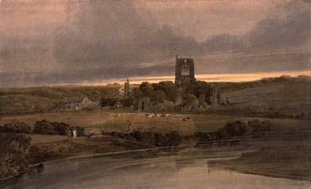 Kirkstall Abbey, Yorkshire - Evening od Thomas Girtin