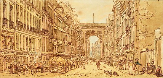 The Faubourg and the Porte Saint-Denis od Thomas Girtin