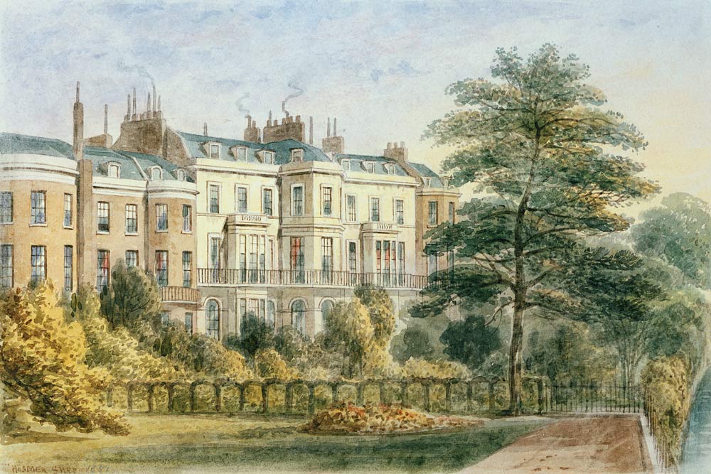 East front of Sir Robert Peel''s House in Privy Garden (1788-1850) 1851 od Thomas Hosmer Shepherd