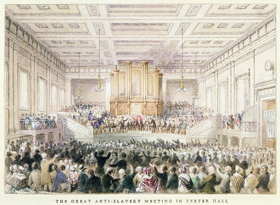 The Great Anti-Slavery Meeting of at Exeter Hall od Thomas Hosmer Shepherd