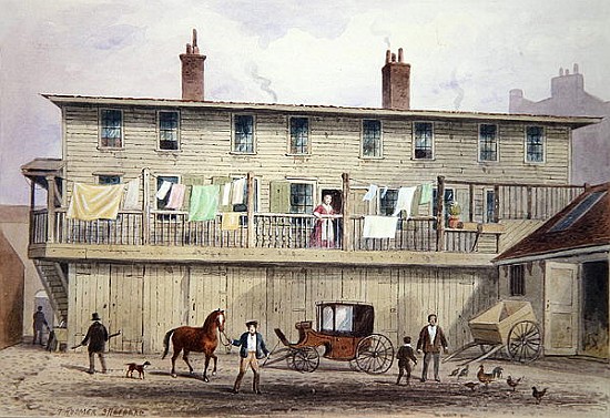 The Old Vine Inn, Aldersgate Street od Thomas Hosmer Shepherd