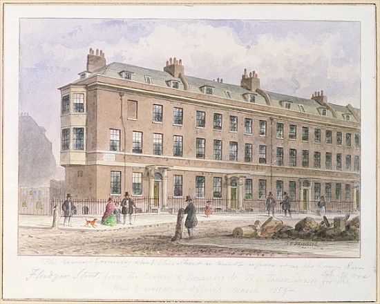 View of Fludyer Street looking towards Parliament Street od Thomas Hosmer Shepherd
