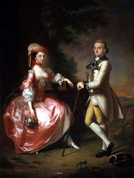 Sir John Pole, 5th Baronet, and his Wife, Elizabeth od Thomas Hudson