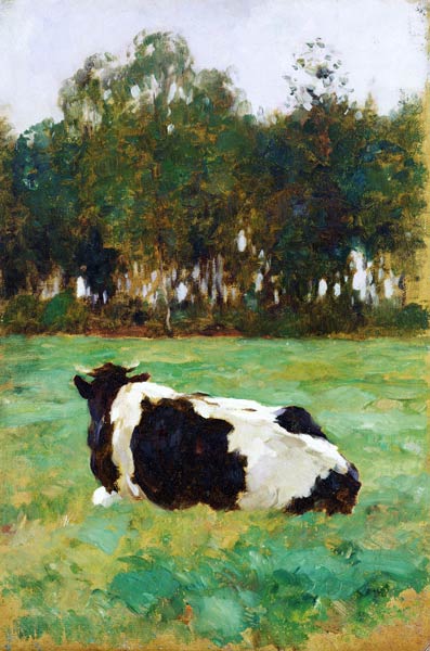 A Cow in the Meadow od Thomas Ludwig Herbst