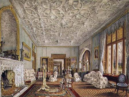Drawing Room in the Gothic Style od Thomas Mann Baynes
