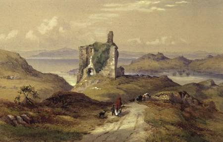 Tarbert Castle, Loch Fyne od Thomas Miles Richardson d.Ä.