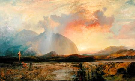 Sunset Vespers at the Old Rugged Cross od Thomas Moran