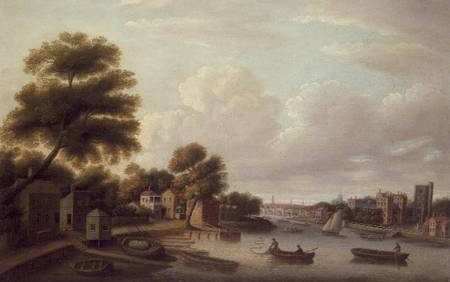 View of the Thames at Lambeth Palace od Thomas Priest
