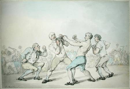 A Boxing Match (ink & w/c on paper) od Thomas Rowlandson
