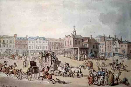 The Market Place, Kingston-upon-Thames od Thomas Rowlandson