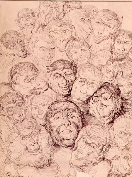 Monkey Faces od Thomas Rowlandson