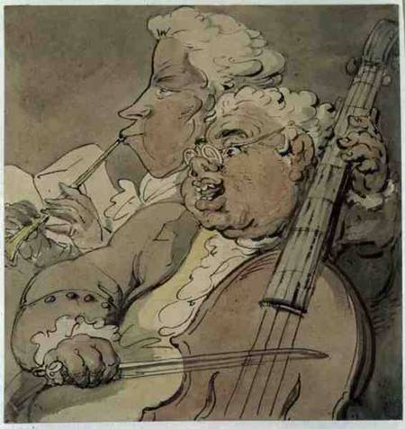 Two Musicians od Thomas Rowlandson