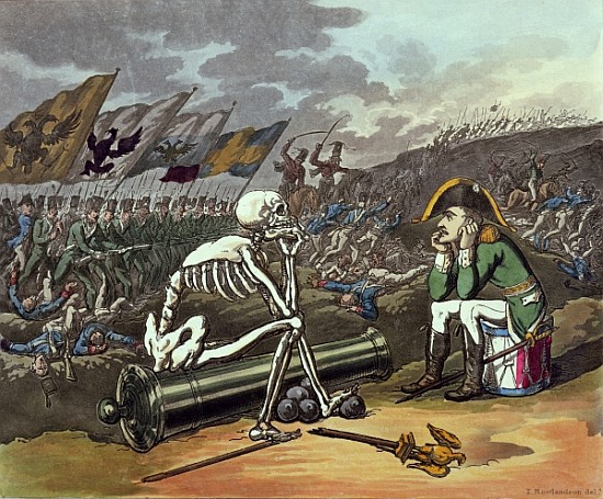 Napoleon and skeleton od Thomas Rowlandson