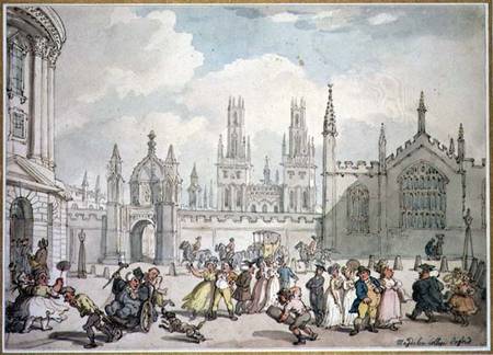 All Souls College, Oxford  on od Thomas Rowlandson