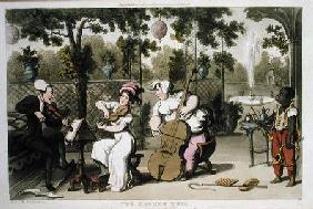 The Garden Trio, from 'The Tour of Dr Syntax in search of the Picturesque', by William Combe