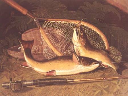 Still Life with a Salmon Trout, a Rod and a Net od Thomas Sedgwick Steele