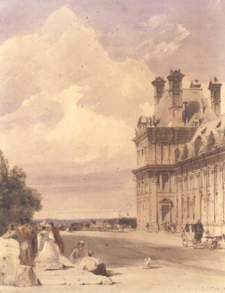 View near the Pont Royal, with the Pavillon de Flore, Tuileries od Thomas Shotter Boys