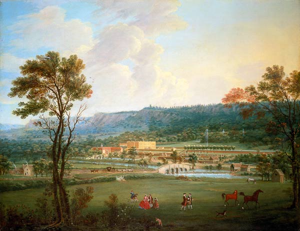 Look of the southwest on Chatsworth (Derbyshire) od Thomas Smith of Derby