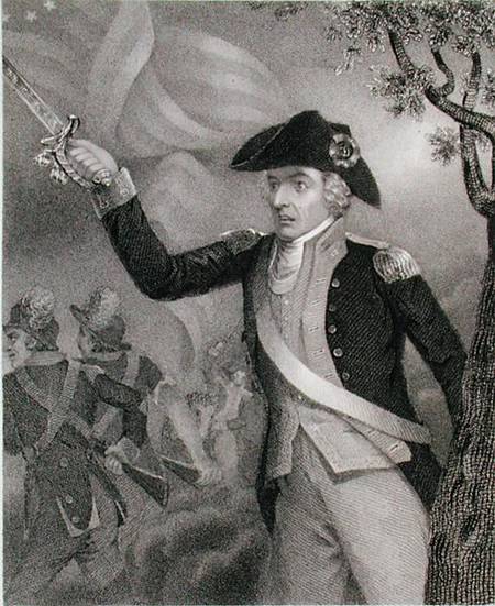 Portrait of General Francis Marion (1732-95), at the Battle of Eutaw Springs od Thomas Stothard