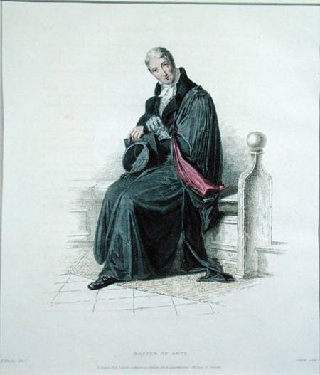 Master of Arts, engraved by J. Agar, published in R. Ackermann's 'History of Oxford' od Thomas Uwins