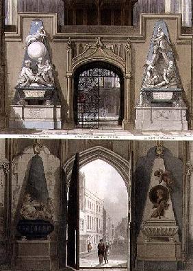 The Entrance into the Choir and the West Entrance, plate 20 from 'Westminster Abbey'