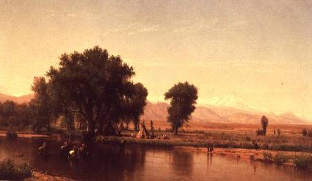 Crossing the Ford, Platte River, Colorado od Thomas Worthington Whittredge