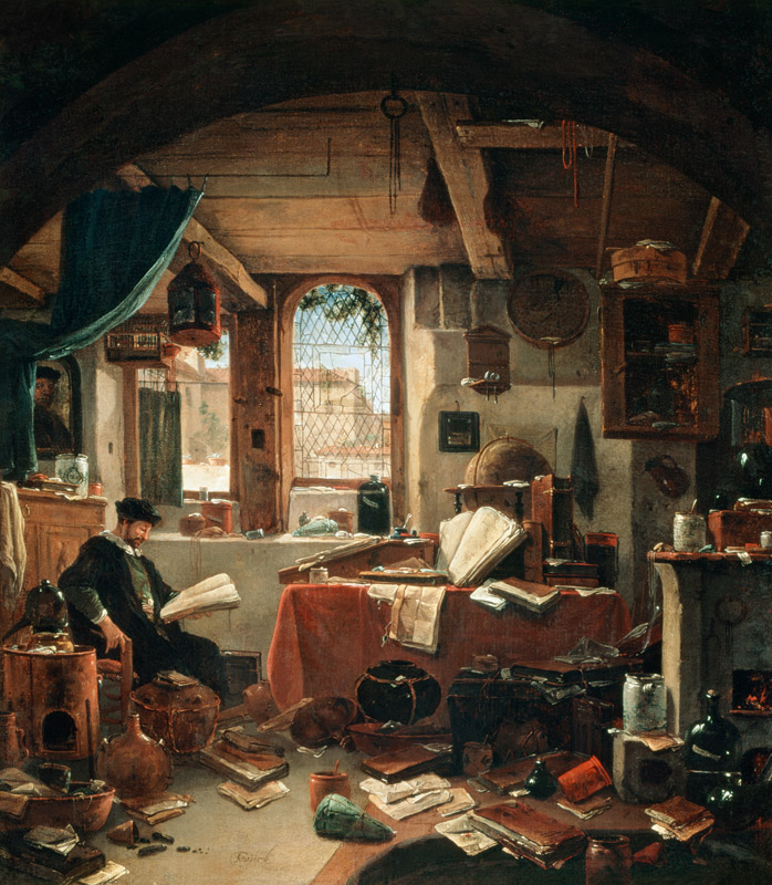 Ein Alchemist in seinem Labor od Thomas Wyck