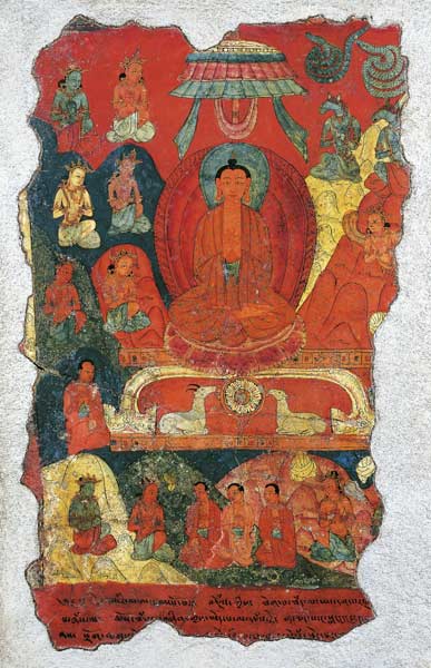The First Sermon of Buddha od Tibetan Art