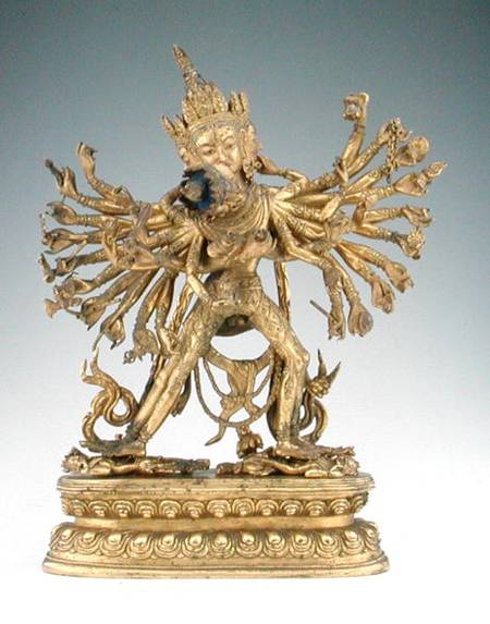 Kalacakra (gilt copper alloy & pigment) od Tibetan Art