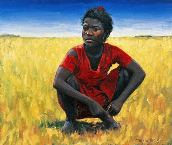 Girl in Red, 1992 (oil on canvas)  od Tilly  Willis