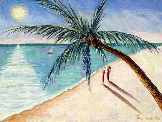 Rustling Palm, 2004 (oil on canvas)  od Tilly  Willis