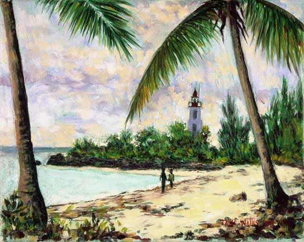 The Lighthouse, Zanzibar, 1995 (oil on canvas)  od Tilly  Willis