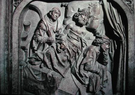 Tomb of Henri II (973-1024) and his wife Kunigunde, detail of the Emperor operated on by St. Benedic od Tilman Riemenschneider