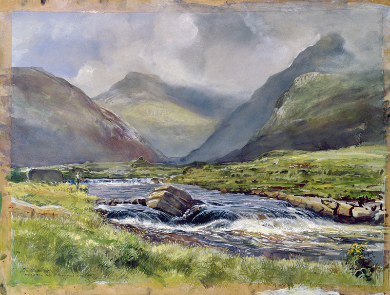 Bundorragha River, Kings and Rock Pools, Co. Mayo, Ireland, 1997 (w/c on paper)  od Tim  Scott Bolton
